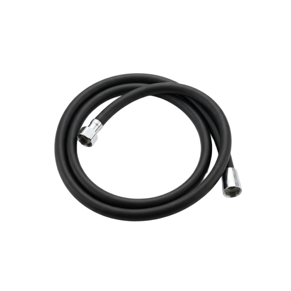 Flexible noir PVC 1,5 m Zenith finition mate anti-calcaire.