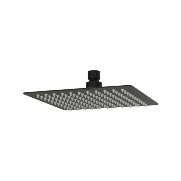 Pomme de douche carrée 250 noir