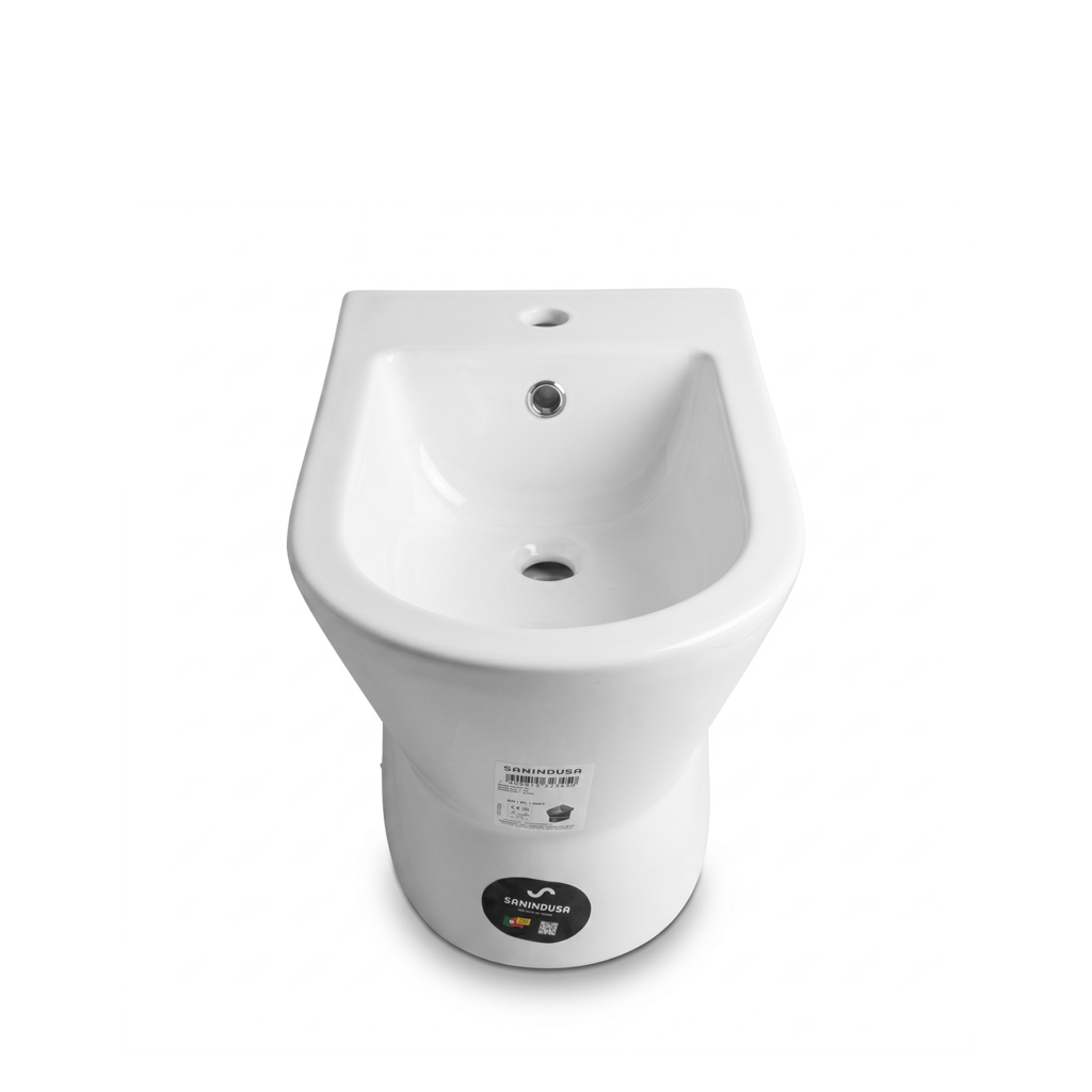 Bidet à poser ronde SANINDUSA premium céramique blanc