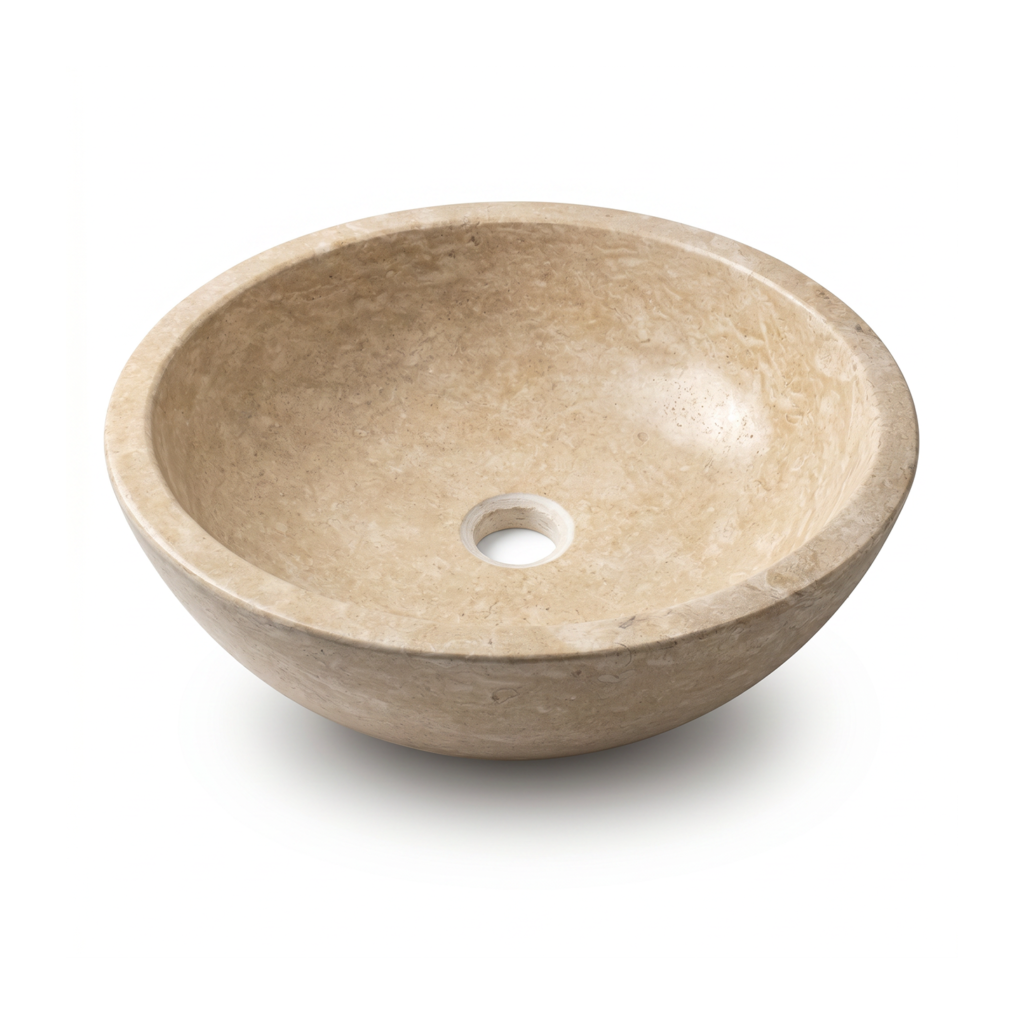 Vasque à poser beige clair marbre