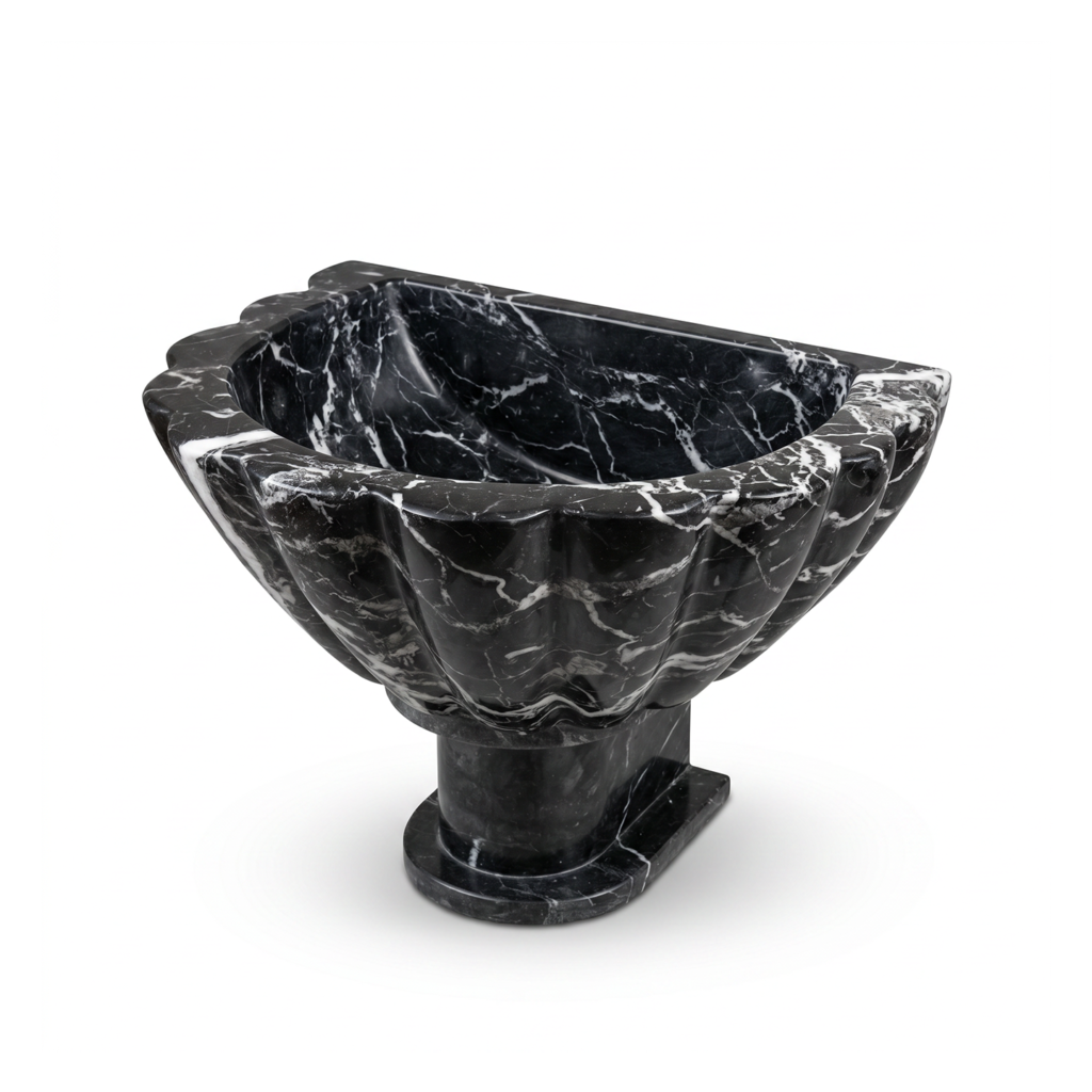 Vasque hamam marbre noir premium Vagris - Luxe authentique