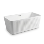 Baignoire îlot en pierre premium Stamford cannelée 1700mm