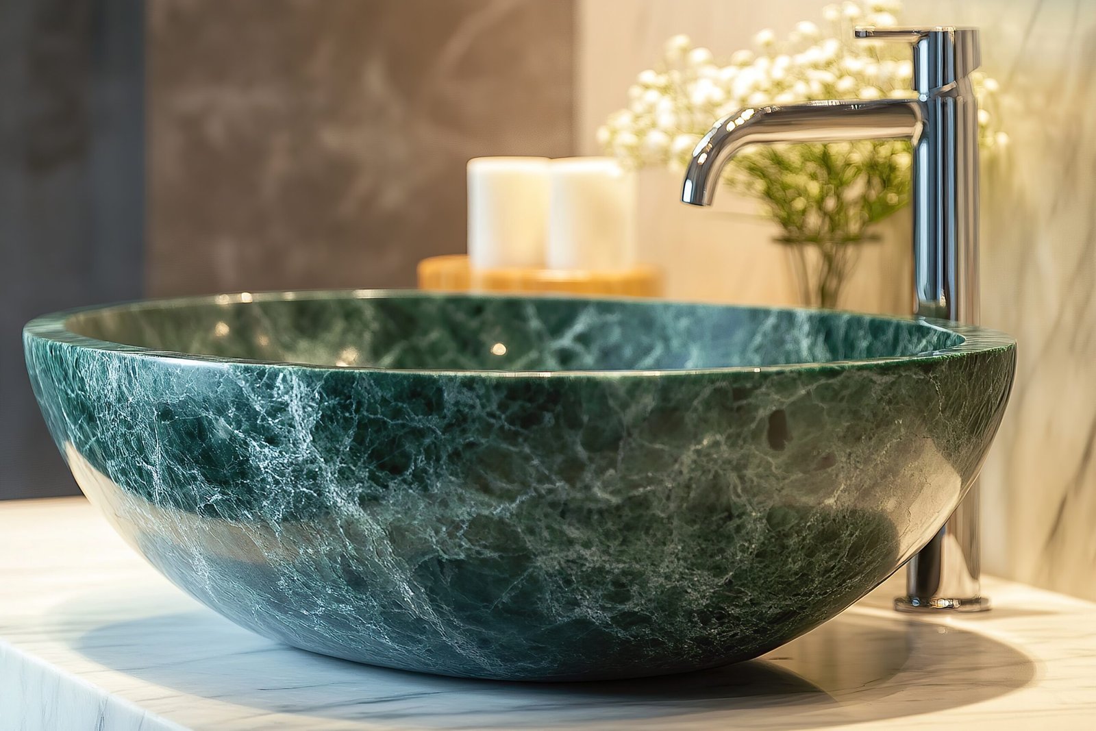 vasque marbre vert
