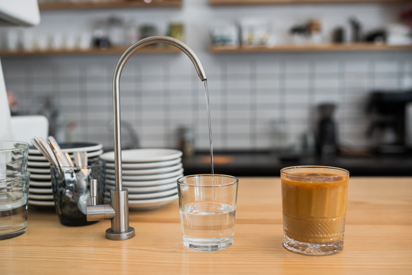 kitchen countertop sink with dishes scaled