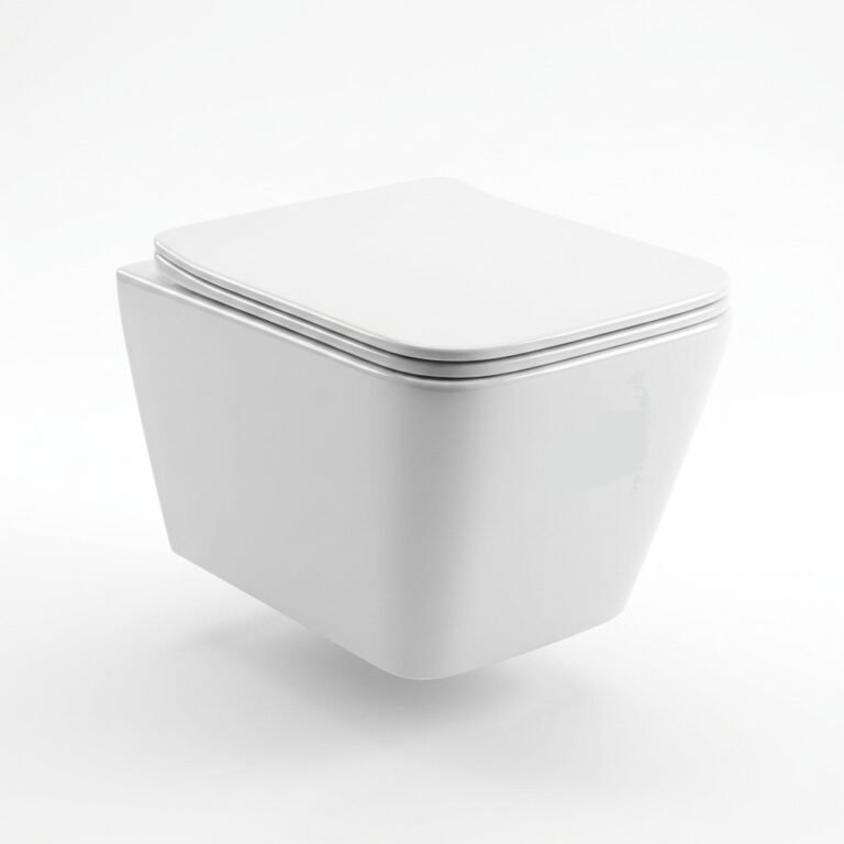 Cuvette suspendu carre blanche SANI _ chez Sani-expert