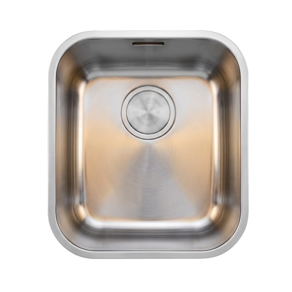 Evier sous plan 45x40 FRANKE inox chrome pour cuisine.