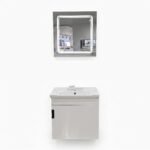 Meuble PVC 50x36 blanc MEU55 avec vasque céramique Sani-Expert.