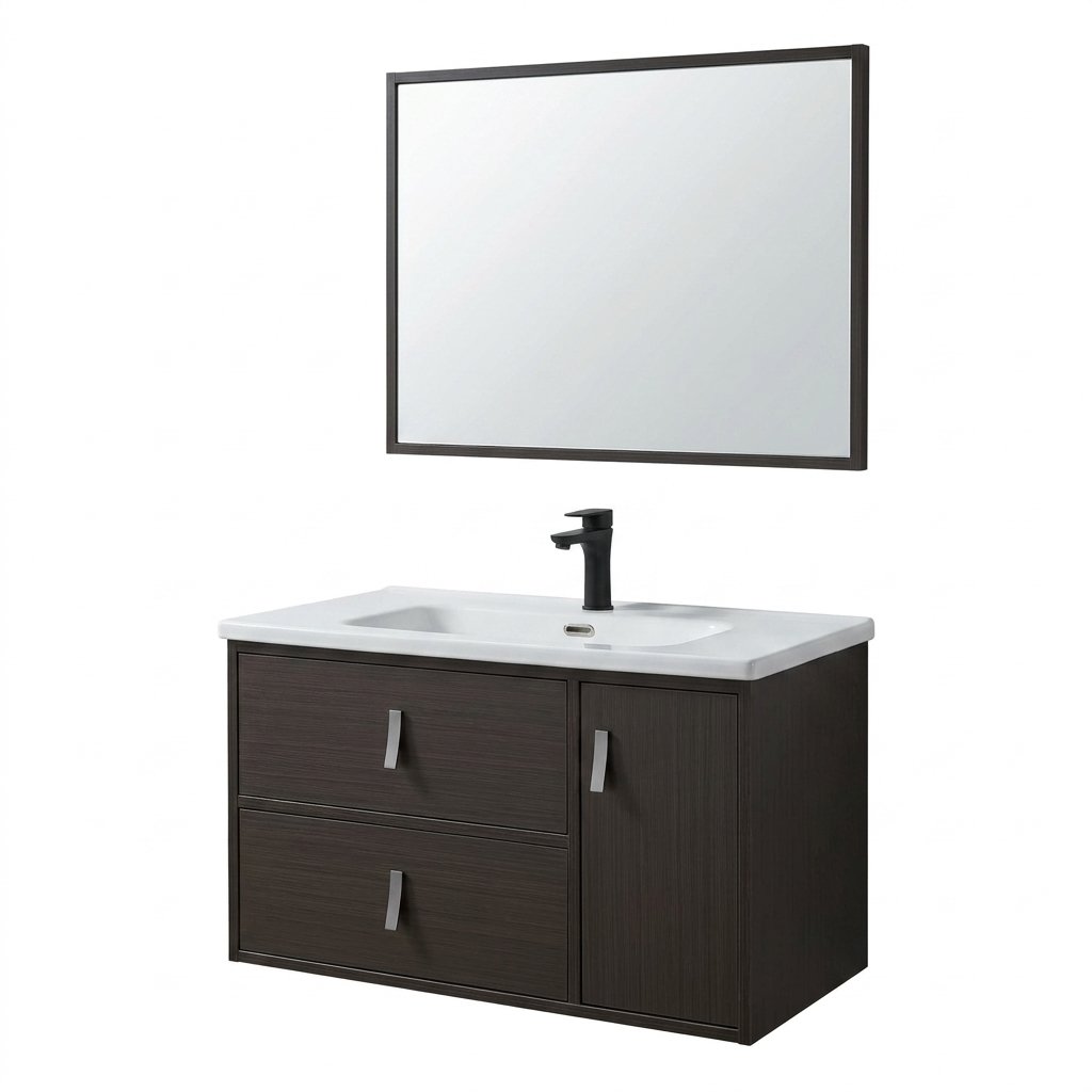 Meuble suspendu marron HG-9014 – chez Sani-expert