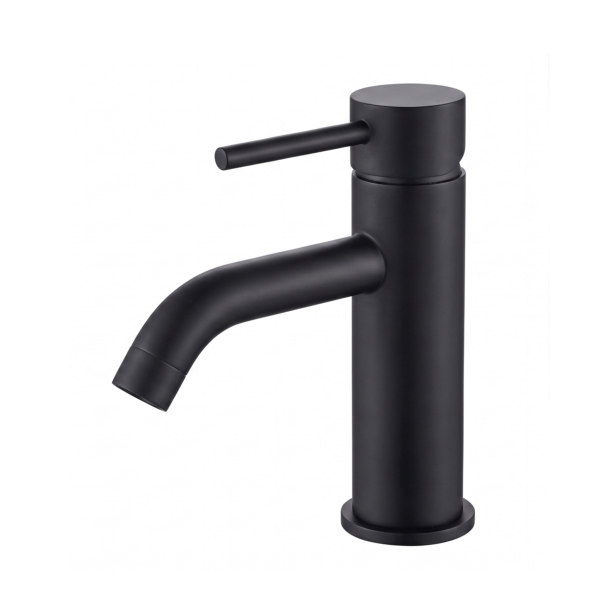 Mitigeur lavabo noir SWAN ROBIMED RM1003B finition noir mat