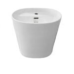 Semi lavabo oval 45x35x50 blanc est le compromis idéal entre élégance