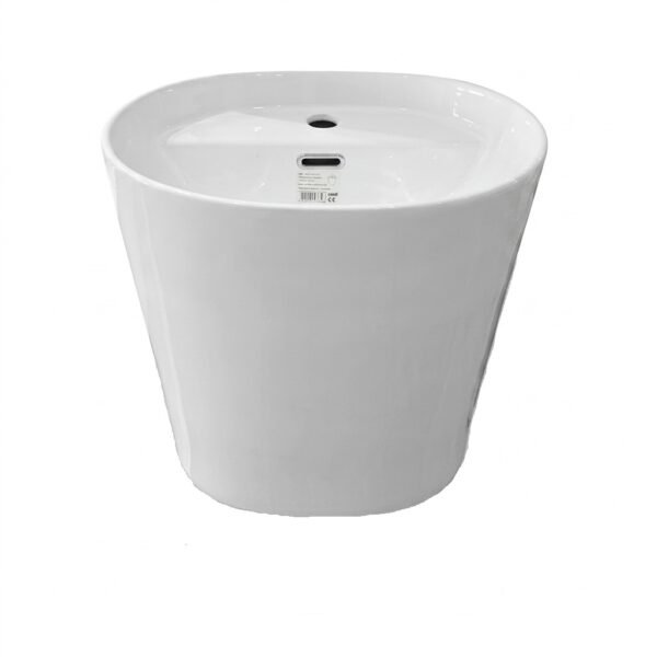 Semi lavabo oval 45x35x50 blanc est le compromis idéal entre élégance