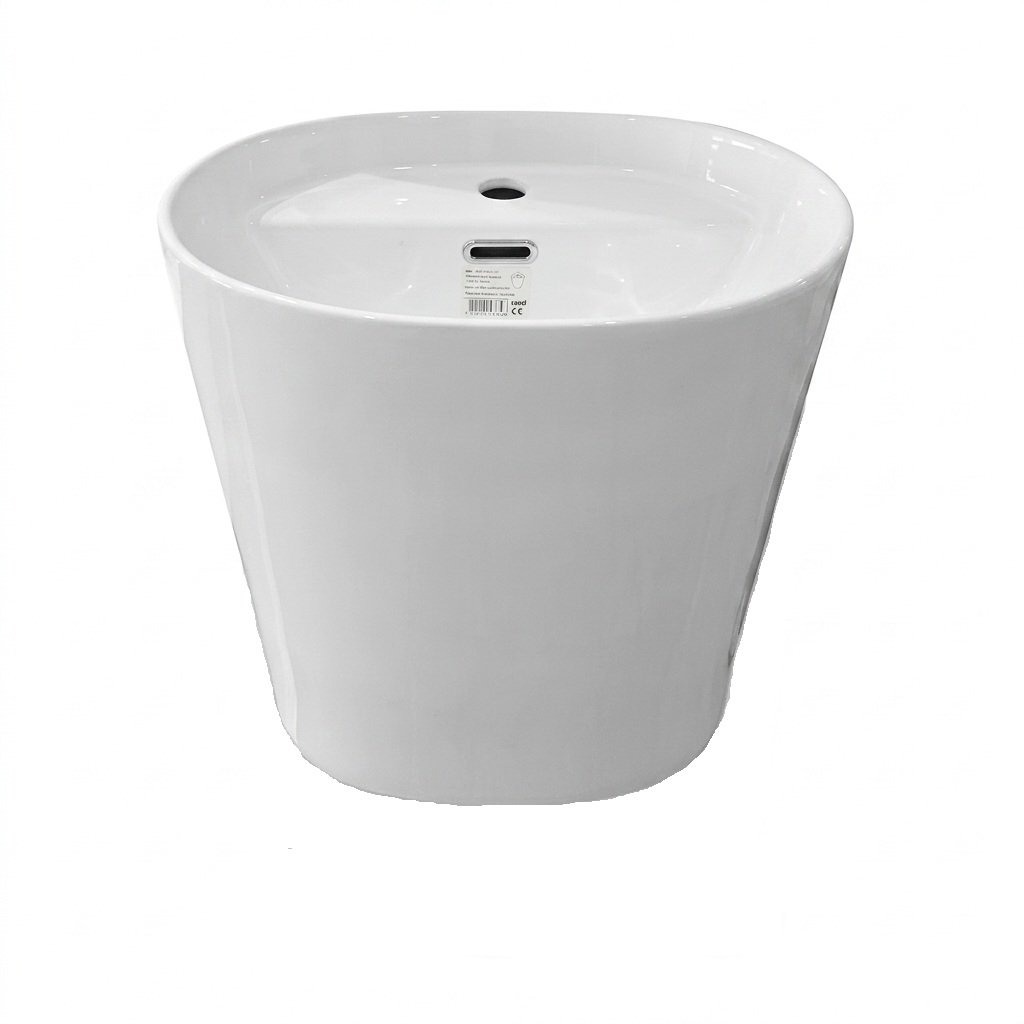 Semi lavabo oval 45x35x50 blanc est le compromis idéal entre élégance