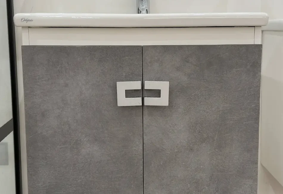 Odyssée meuble suspendu 60 cm blanc Cémento