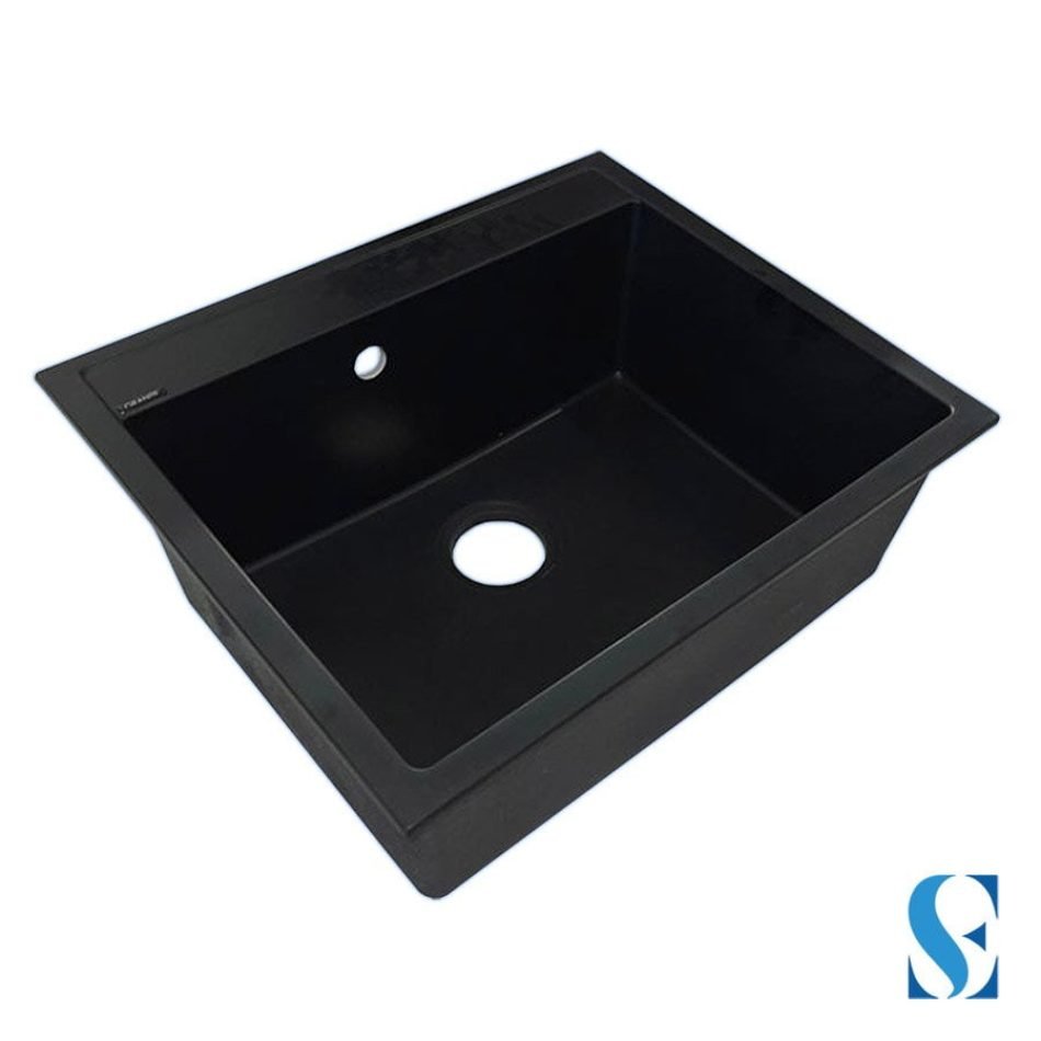 Evier frangranit noir 1 bac 50x60