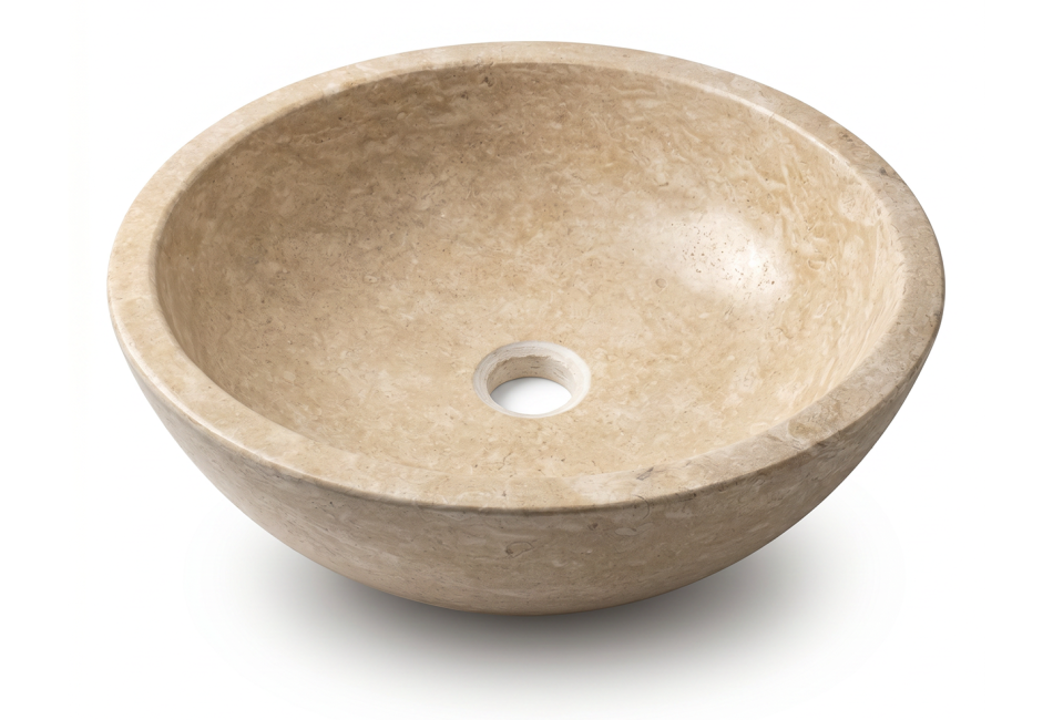 Vasque à poser beige clair marbre